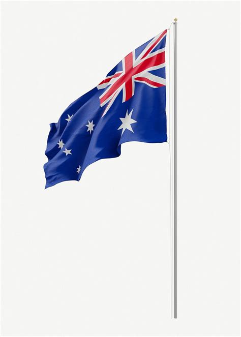 Australian Flag Pole Collage Element Premium PSD Rawpixel