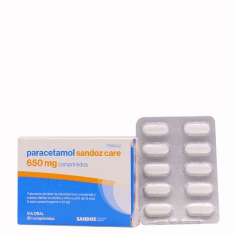 Paracetamol Sandoz Care Mg Comprimidos Farmasoler