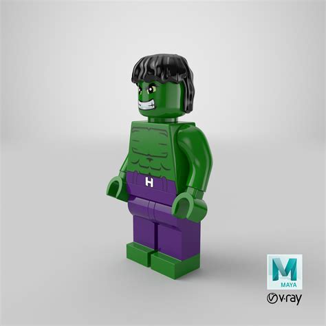 Lego Hulk 3d Model 24 Max Fbx Obj Ma C4d Free3d