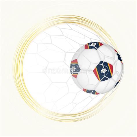 Football Emblem With Football Ball With Flag Of Mississippi In Net