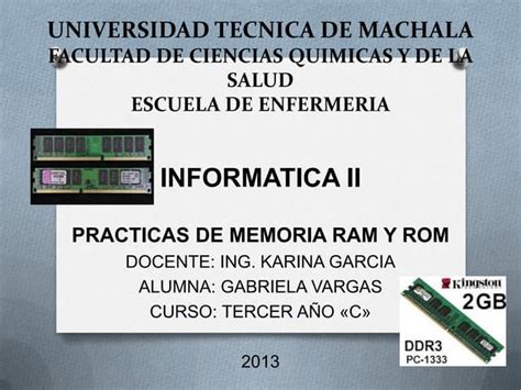 Practica De Memorias Ram Y Rom Ppt