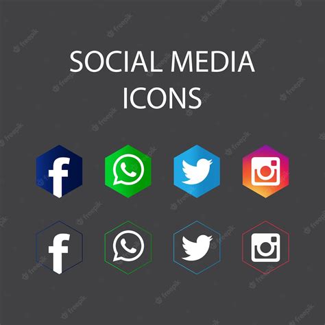 Premium Vector | Social media icons for flyer, poster, banner, and posts