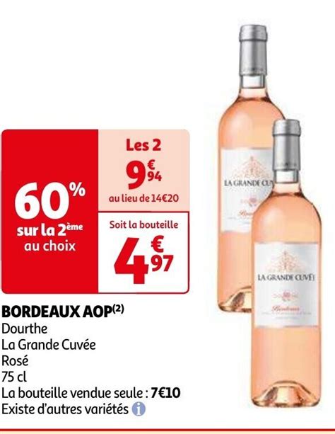 BORDEAUX AOP ² Dourthe La Grande Cuvée Rosé 75cl promotie bij Auchan