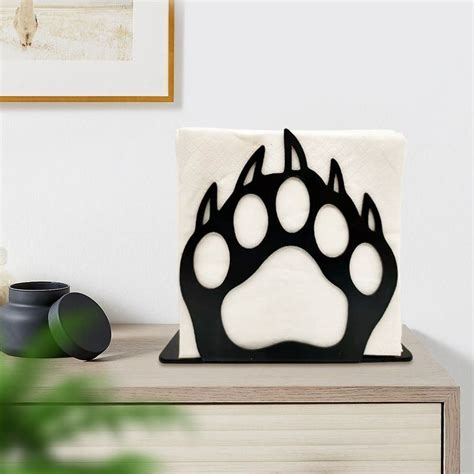 Creative Metal Vertical Cute Paw Restaurant Dining Table Tissue Holder