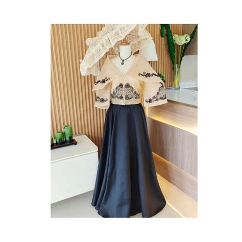 Modern Filipiniana Maria Clara Top Or Skirt Or Top With Skirt Shopee