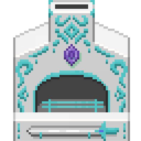 An Bit Retro Styled Pixel Art Illustration Of A White Furnace With