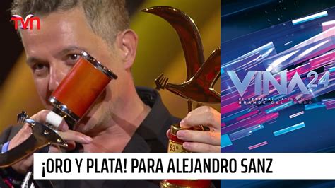 Alejandro Sanz recibe las gaviotas de plata y oro en Viña 2024