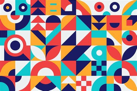 Free Vector | Abstract geometric shapes colorful design