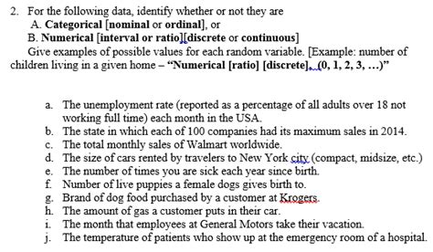 Solved For The Following Data Identify Whether Or Not They Chegg