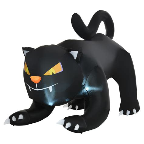 The Holiday Aisle Giant Creeping Black Cat Halloween Led Lighted