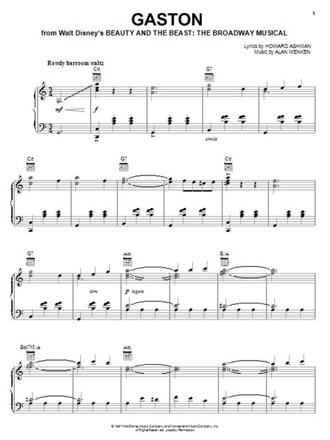 Gaston | Sheet Music Direct