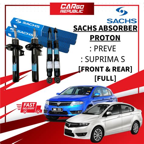 Sachs Proton Preve Suprima S Absorber Full Set Front Depan Rear