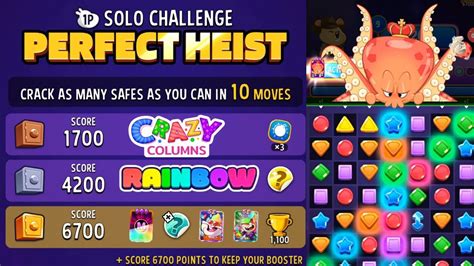 Crazy Columns Rainbow Perfect Heist Match Masters Solo Challenge