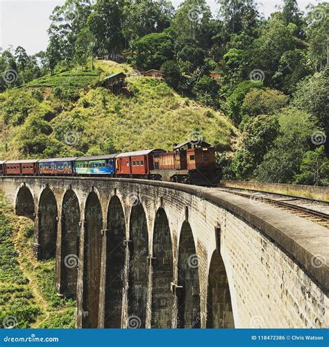 Nine Arch Bridge Train Crossing Stock Photo - Image of train, crossing ...