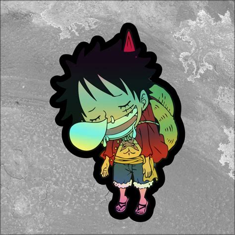 Jual Stiker Anime Hologram Luffy Tidur Sticker Case Hp Laptop Ukuran