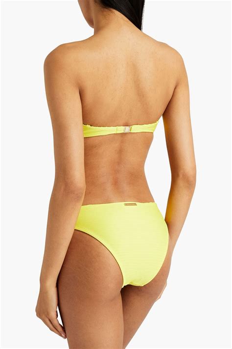 Heidi Klein Ribbed Bandeau Bikini Top The Outnet