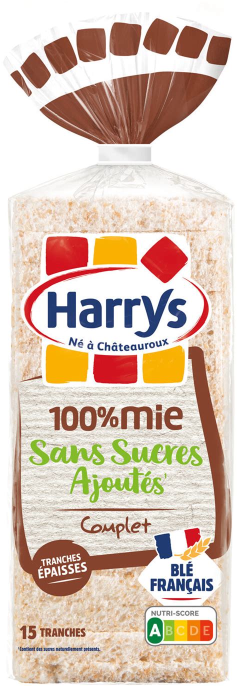 Harrys Pain De Mie Mie Complet Sans Croute Sans Sucres Ajout S G