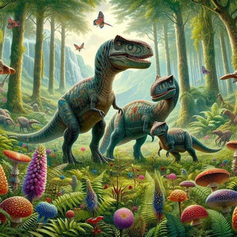 Dinosaur in forest | Premium AI-generated image