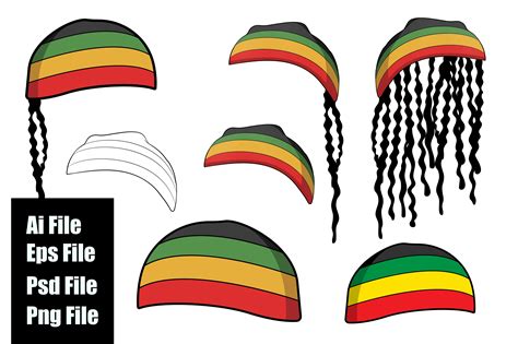 Rasta Beanie Jamaica Style Reggae Hat Graphic By Designood Creative