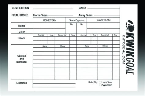 Printable Referee Score Cards - Printable Cards