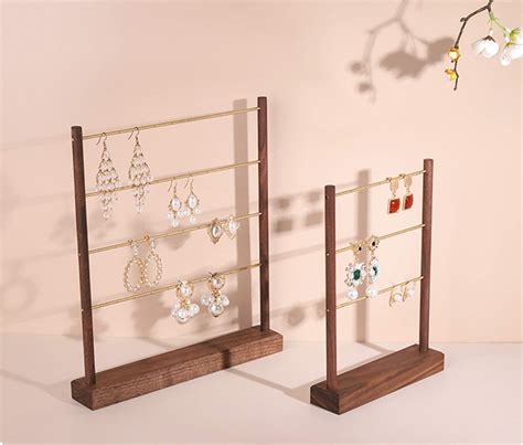 Wood Earring Stand Earring Display Holder Wood Jewelry Etsy UK