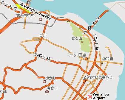 Map of Wenzhou city, hotels recognizable on the map, Wenzhou roads map