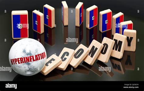 Haiti And Hyperinflation Economy And Domino Effect Chain Reaction In