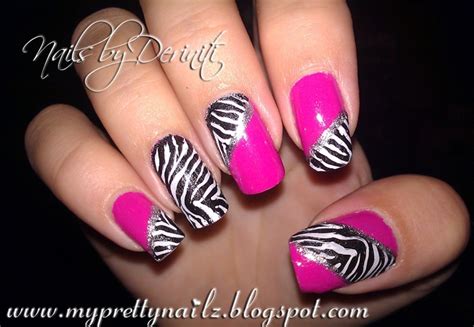 Fun Zebra Print Konad Nail Art Stamping Design - Animal Print Nail Art ...