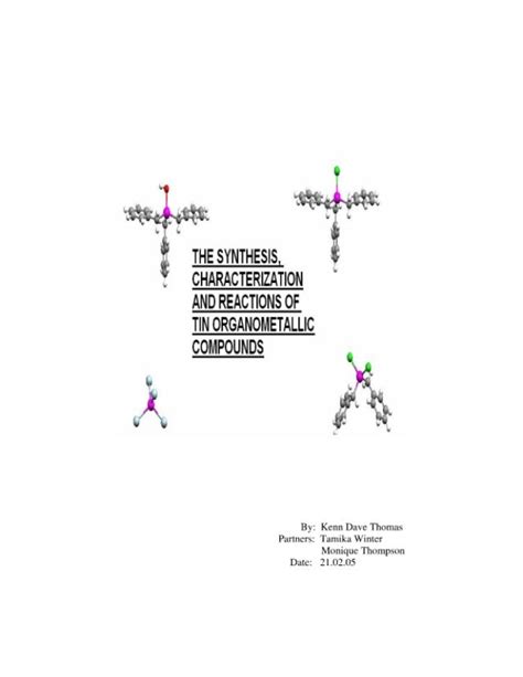 C31 J.Synthesis And Characterization Of Organotin Compounds