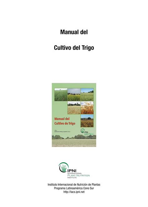 Pdf Manual Del Cultivo Del Trigo Ipniweb