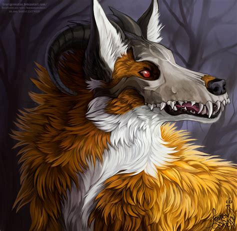 Commission Fox In A Skull Mask By Feurigensatan On Deviantart