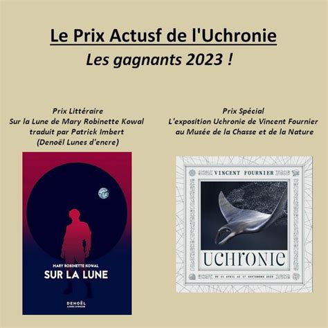 Les Gagnants Du Prix Actusf De L Uchronie 2023 ActuSF Site Sur L