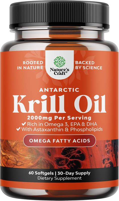 Amazon Horbaach Antarctic Krill Oil Mg Softgel Capsules