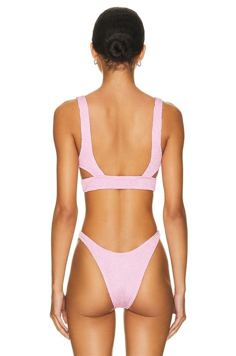 Bond Eye Nino Crop Bikini Top In Wild Rose Shimmer FWRD