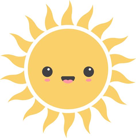 Cartoon Sun Icon With Facial Expression 22095765 Png