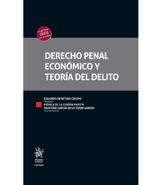 Pdf 2020 Dir Derecho Penal Económico Y Teoría Del Delito