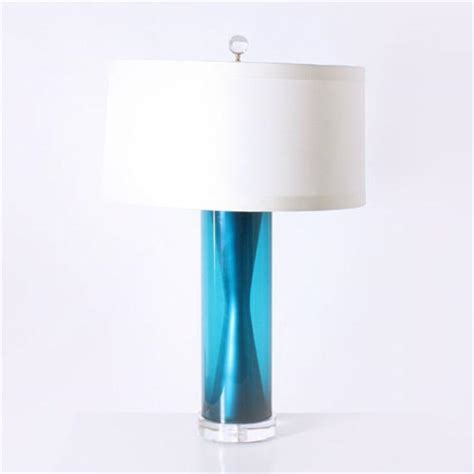 Blue Marbro Swedish Glass Lamp C 1950 Chairish