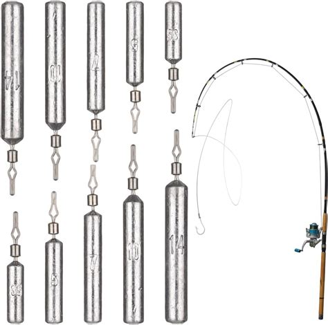 EIHI 28 Stück Silber Angelzubehör Set Angelgewichte Angeln Dropshot