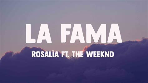 LA FAMA ROSALÍA ft The Weeknd Lyrics Video YouTube