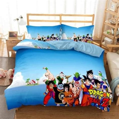 Goku Bed Set Fighters Kame House Island Dragon Ball Z Anime Bedding