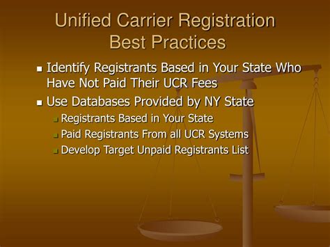 Ppt Unified Carrier Registration Best Practices Powerpoint