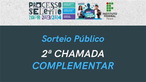 Publicada a 2ª Chamada Complementar do Sorteio Público dos Cursos de