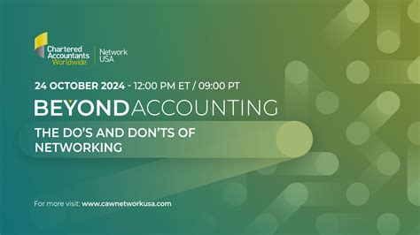 Beyond Accounting The Dos And Donts Of Networking Rsvp Caw