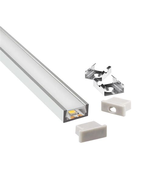 KIT Perfil Aluminio SENSA Para Tiras LED 1 Metro