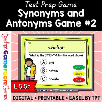 Results For Synonyms And Antonyms Powerpont TPT