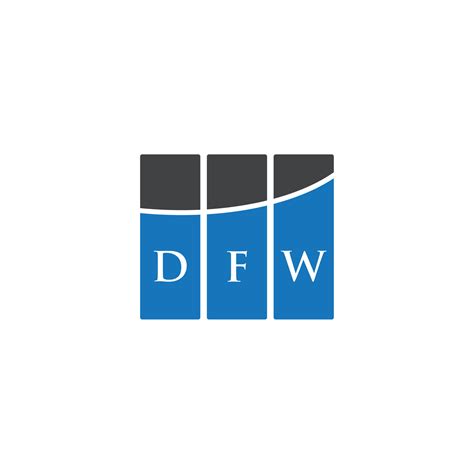 DFW letter logo design on WHITE background. DFW creative initials ...