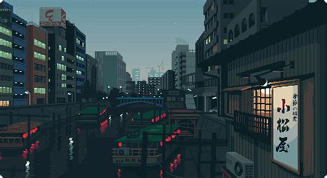 The Japanese daily life in Pixel Art - Sketchbook by Tsukimori