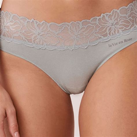 Buy La Vie En Rose Cotton And Lace Band Bikini Panty Online