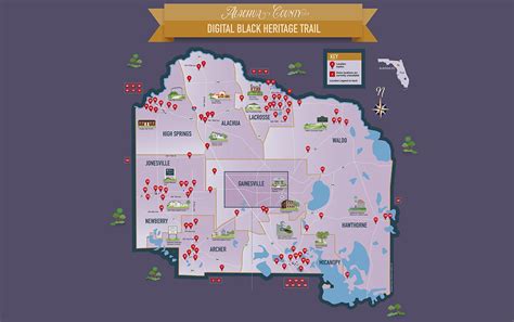 Alachua County Today Alachua County Digital Black Heritage Trail Map