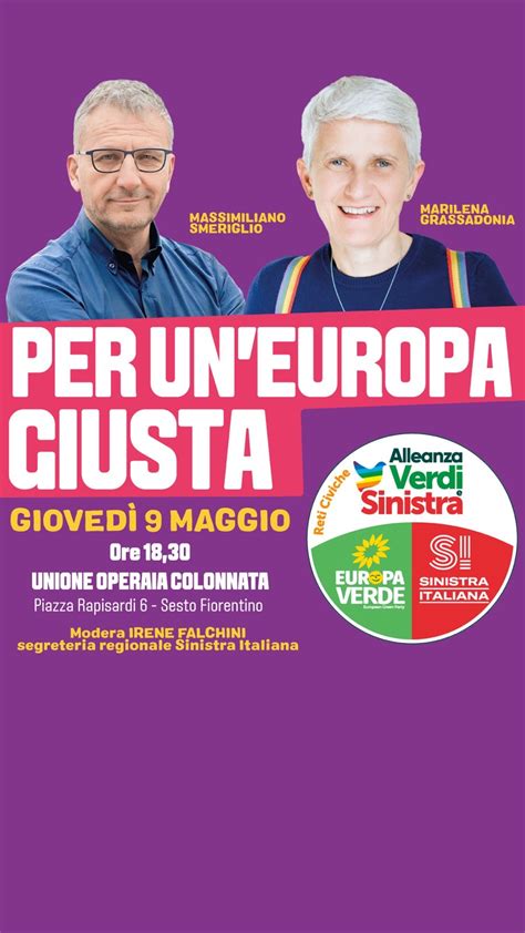 Elezioni Europee Alleanza Verdi Sinistra A Sesto Con I Candidati